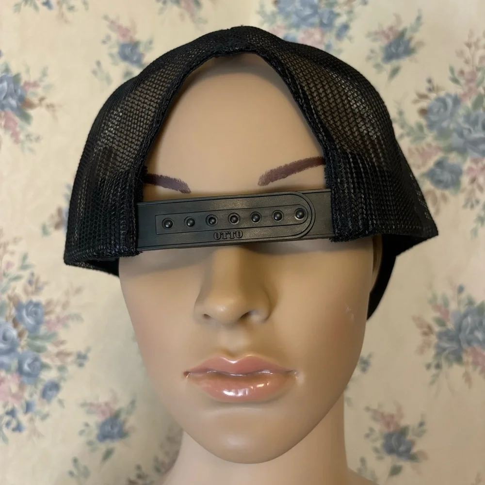 Otto World Famous Foam Front Black Trucker Hat with Embroidery, NWT